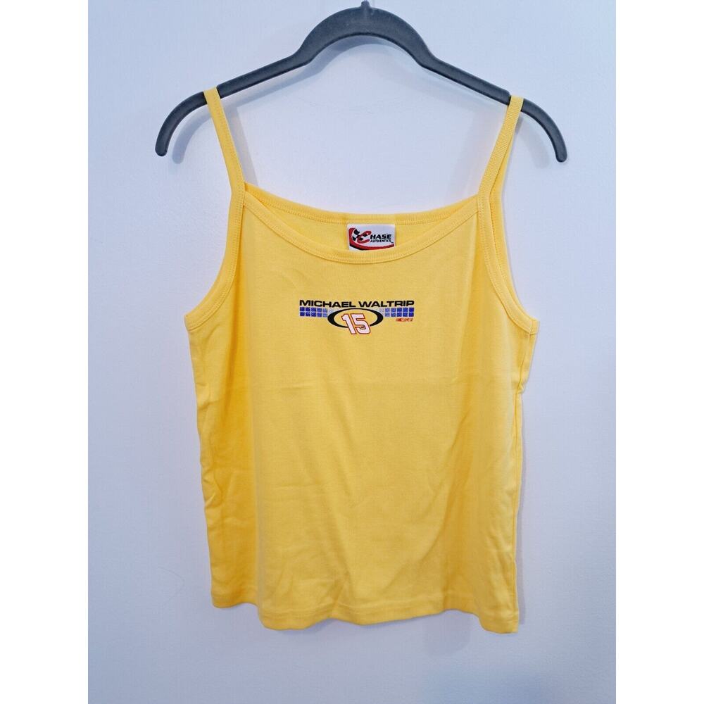 Chase Authentics Michael Waltrip Yellow Boxy Y2K Tank Large